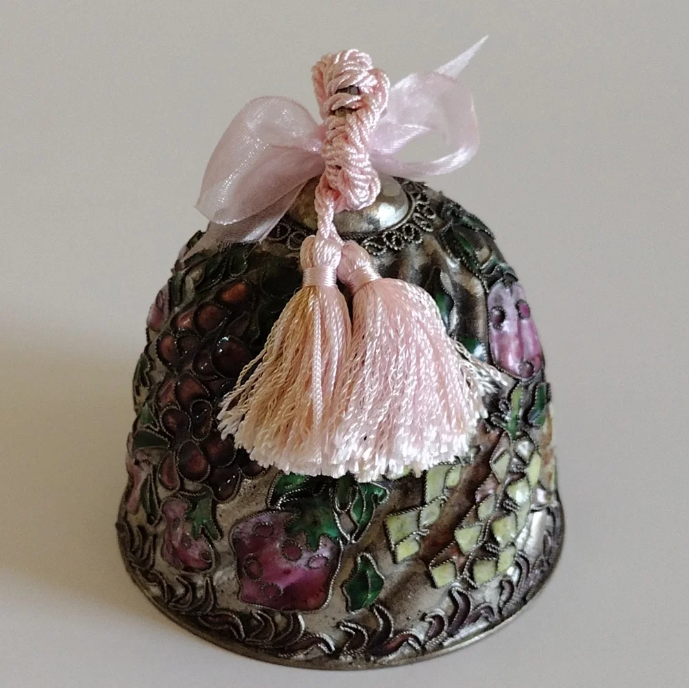 Cloisonne Fruit Bell Vintage Czech Republic
